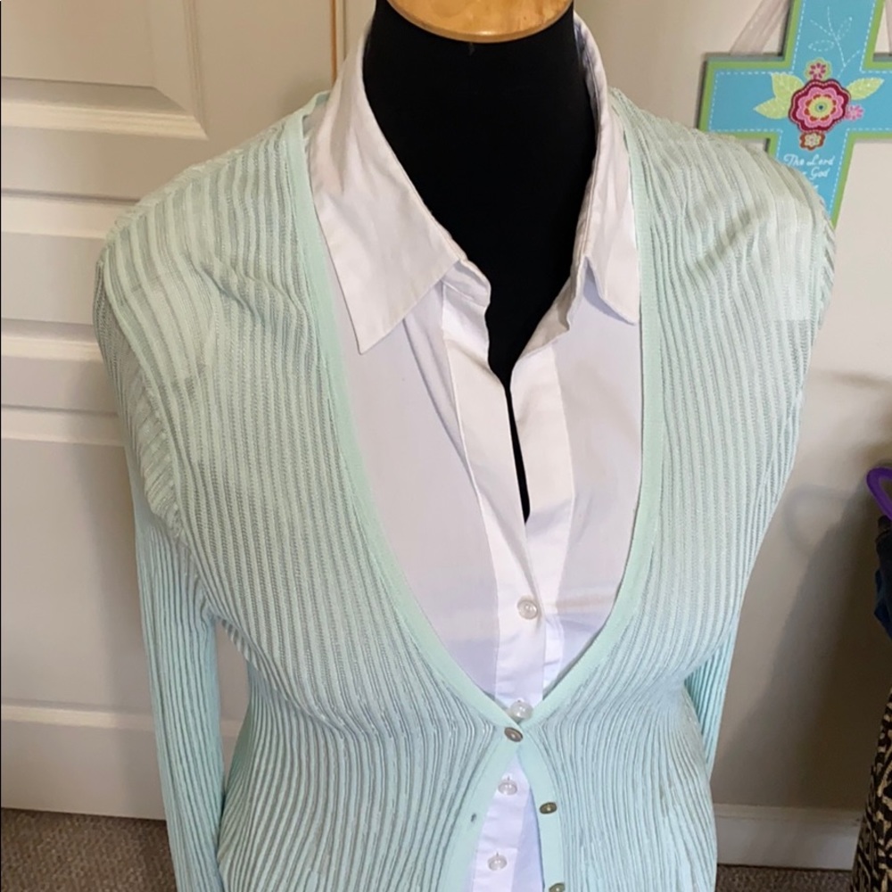 Soft Green Sigrid Olsen Sweater - image 3